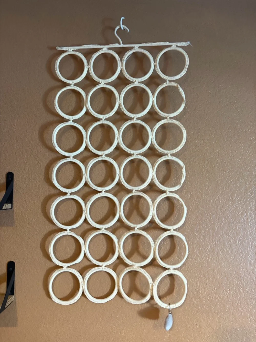 Neutral Cream Macramé Wall Hanging Organizer - Unbranded